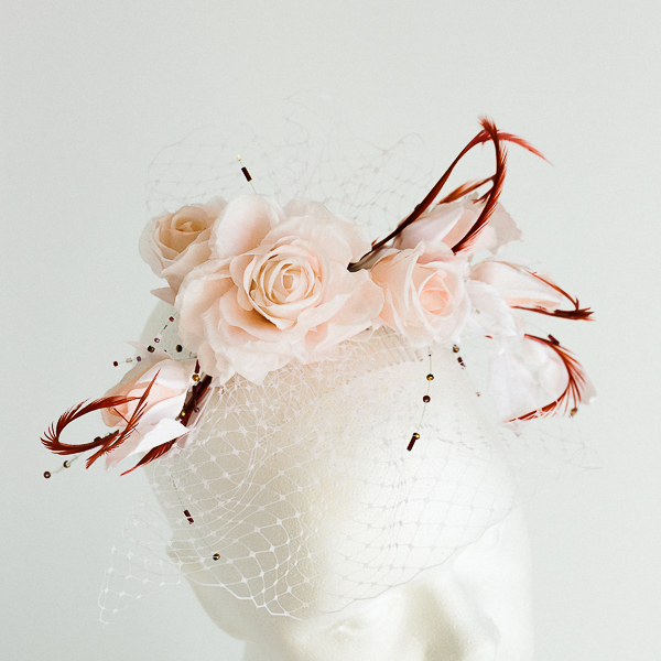 Seidenrose Silk Flowers Haarschmuck Braut accesoires Kopfschmuck