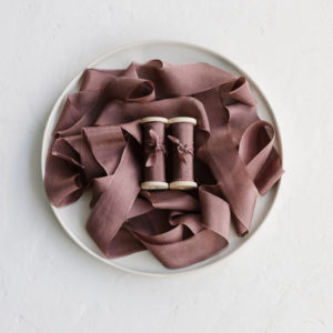 Silk ribbon MAUVE Habutai 08