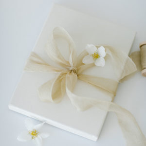 Silk ribbon SAND Crinkled Chiffon - Image 3