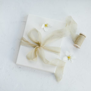 Silk ribbon SAND Crinkled Chiffon - Image 4