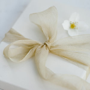 Silk ribbon SAND Crinkled Chiffon - Image 5