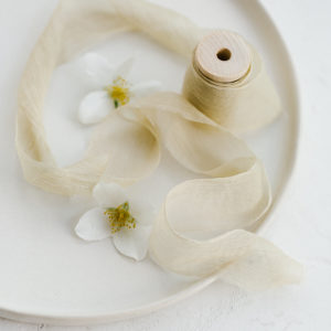 Silk ribbon SAND Crinkled Chiffon - Image 11