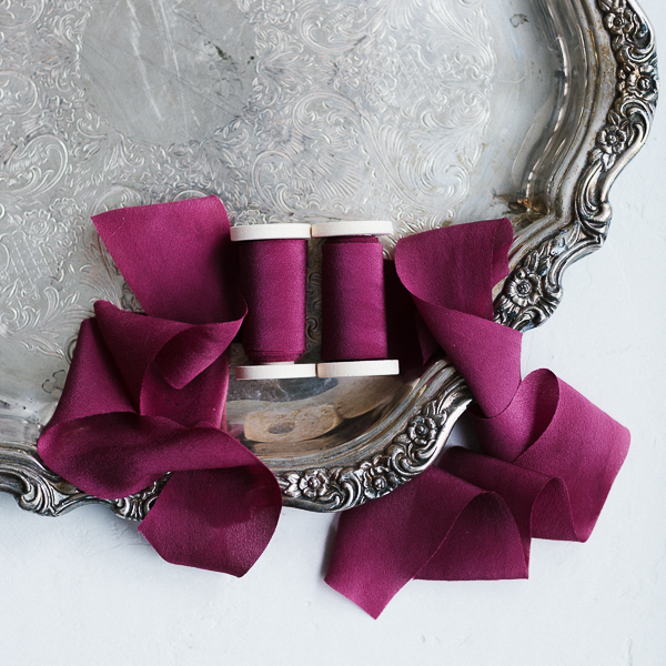 Seidenband FUCHSIA Crepe-de-Chine BOUQUET Collection