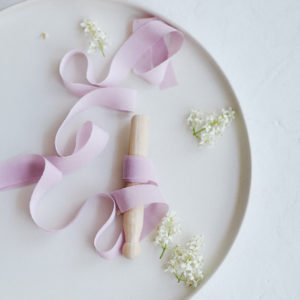 Silk ribbon FLAMINGO Crepe-de-Chine BOUQUET Collection - Image 2