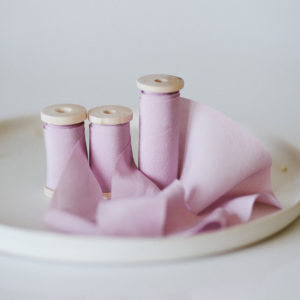 Silk ribbon FLAMINGO Crepe-de-Chine BOUQUET Collection - Image 4