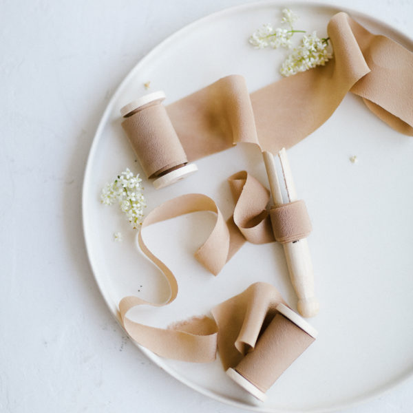 Seidenband BEIGE Crepe-de-Chine BOUQUET Collection