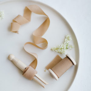 Seidenband BEIGE Crepe-de-Chine BOUQUET Collection – Bild 4