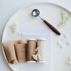 Seidenband BEIGE Crepe-de-Chine BOUQUET Collection – Bild 6