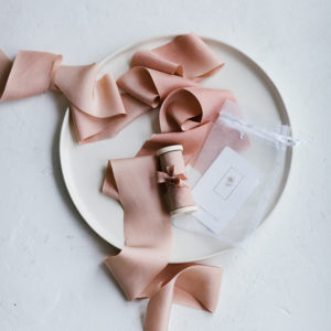 Silk ribbon DUSTY ROSE Habutai BOUQUET Collection - Image 4