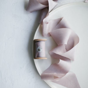 Silk ribbon Lavender Fog Habutai BOUQUET Collection - Image 2
