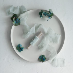 Seidenband BLUE LAGOON Crinkled Chiffon QUER – Bild 4
