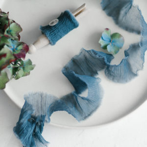 Silk ribbon OCEAN DEPTH Crinkled Chiffon QUER - Image 5