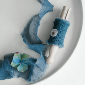 Silk ribbon OCEAN DEPTH Crinkled Chiffon QUER - Image 6