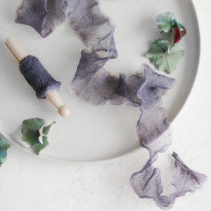 Silk ribbon NIGHT VIOLETT Crinkled Chiffon QUER - Image 4