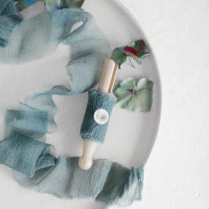 Silk ribbon SEA WAVE Crinkled Chiffon QUER - Image 5