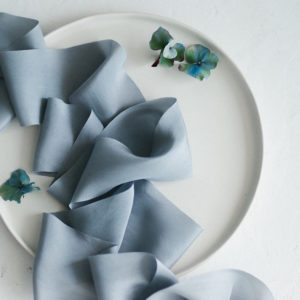 Seidenband DUSTY BLUE Habutai BOUQUET Collection – Bild 2
