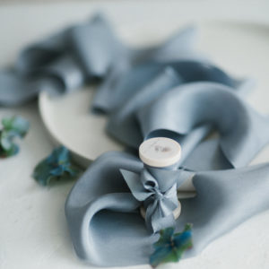 Seidenband DUSTY BLUE Habutai BOUQUET Collection – Bild 5
