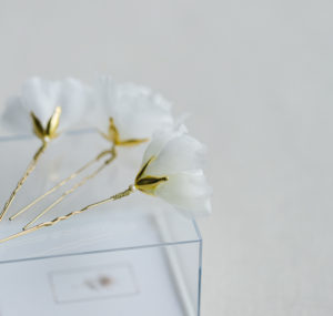Braut Haarnadel Jasmin mit Seidenblumen, Haarschmuck, 3-er Set – Bild 7