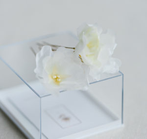 Braut Haarnadel Jasmin mit Seidenblumen, Haarschmuck, 3-er Set – Bild 8