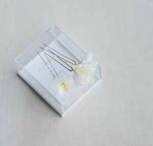 Braut Haarnadel Jasmin mit Seidenblumen, Haarschmuck, 3-er Set – Bild 9