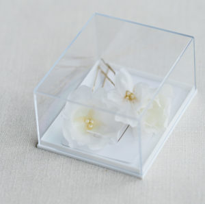 Braut Haarnadel Jasmin mit Seidenblumen, Haarschmuck, 3-er Set – Bild 11