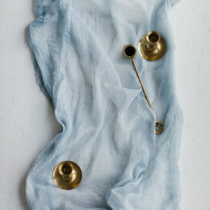 cotton table runner blue