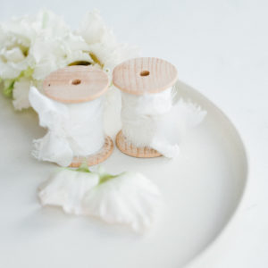 Silk ribbon Schneeweiß for wedding invintation, bouquets and all wedding styling, Charmeuse silk - Image 7