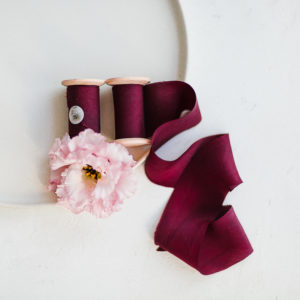 Seidenband PLUM Habutai BOUQUET Collection
