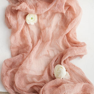 Tischläufer CORAL PINK 4,00m x 0,90m Baumwolle Gaze – Bild 2