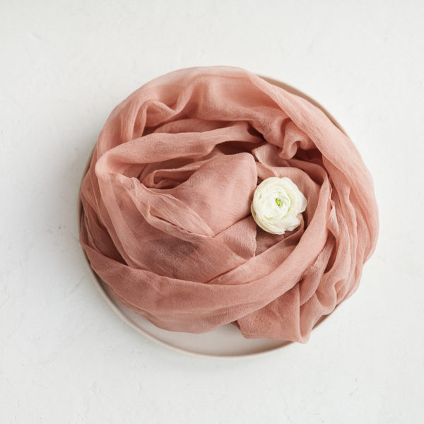 Chiffon Deko Stoff Coral Pink