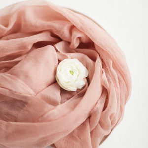 Chiffon Deko Stoff Coral Pink