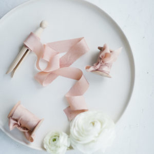 Seidenband CORAL PINK Habutai BOUQUET Collection – Bild 2
