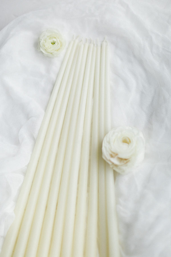 Kerzen Milchweiß 40cm