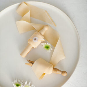 Seidenband Creme Brulee Crepe-de-Chine BOUQUET Collection – Bild 6