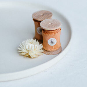 Seidenband Burnt Orange Crepe-de-Chine Rustic look – Bild 9