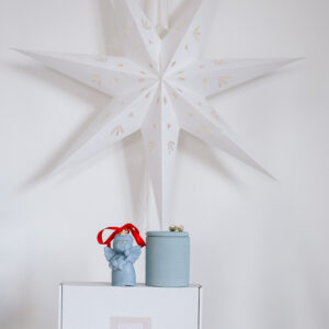 Geschenkset Duftkerze und Weihnachtsengel Blau – Bild 6