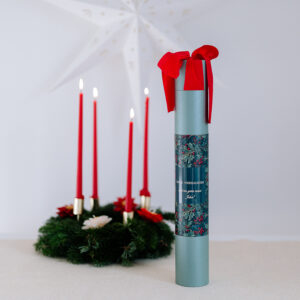 Weihnachtskerzen rot 40cm Set aus 8 Stück – Bild 6