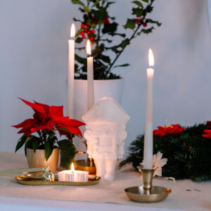 Weihnachtskerze NUSSKNACKER klein weiss – Bild 5