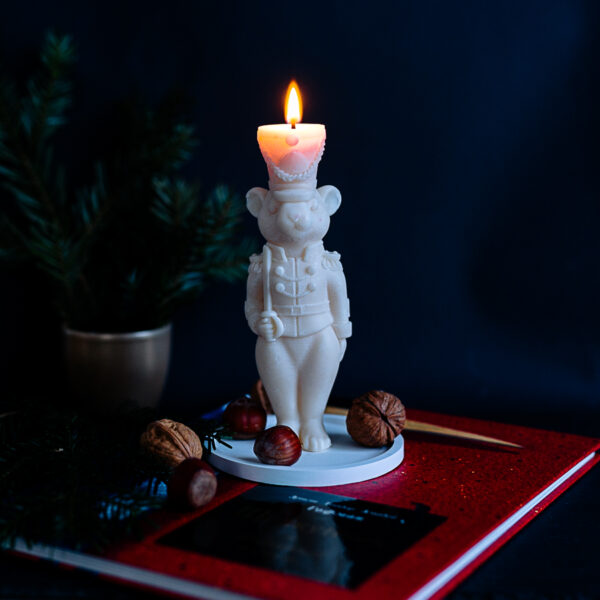 Weihnachtskerze Mäusekönig
