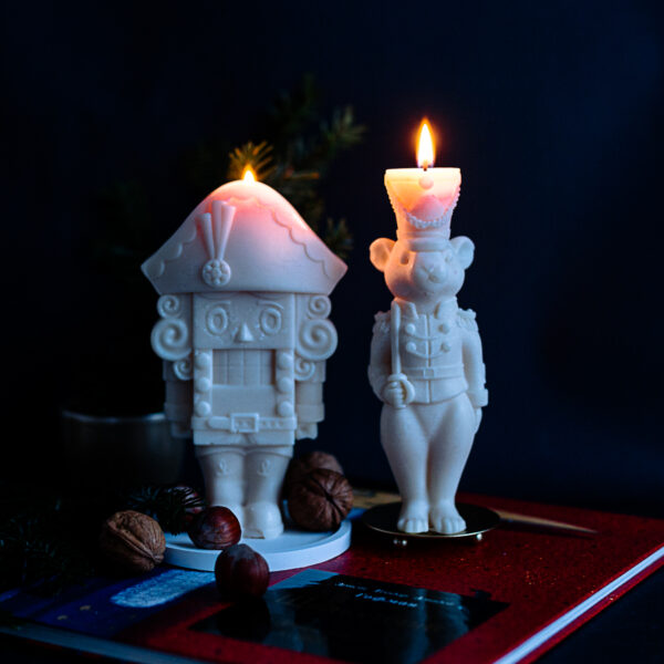 Weihnachtskerzen Nussknacker und Mäusekönig
