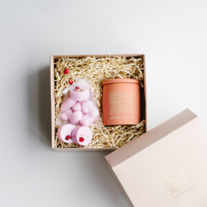 Geschenkbox Aromakerze und Melts