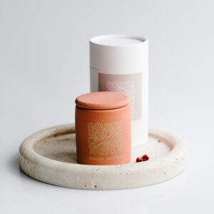 personalisierte Hochzeitskerze Aromakerze Terracotta - Image 2