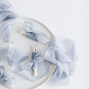 Seidenband HELLBLAU Chiffon – Bild 3