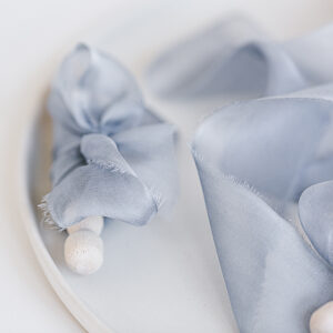 Seidenband HELLBLAU Chiffon – Bild 4