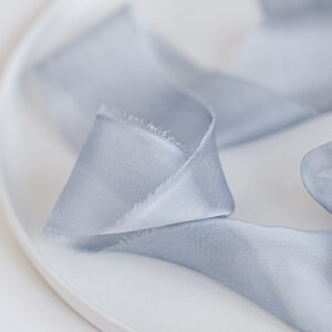 Seidenband HELLBLAU Chiffon – Bild 5