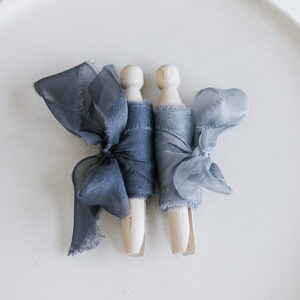 Seidenband HELLBLAU Chiffon – Bild 6