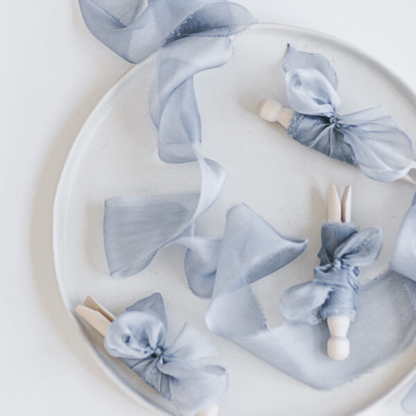 Seidenband HELLBLAU Chiffon