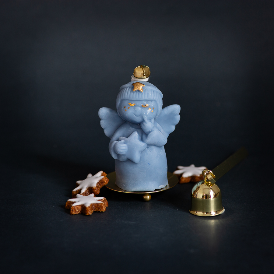 Kerze Engel Blau