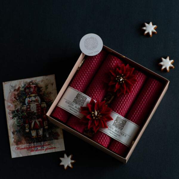 Bienenwachskerzen für Adventskranz Set 4 Stk